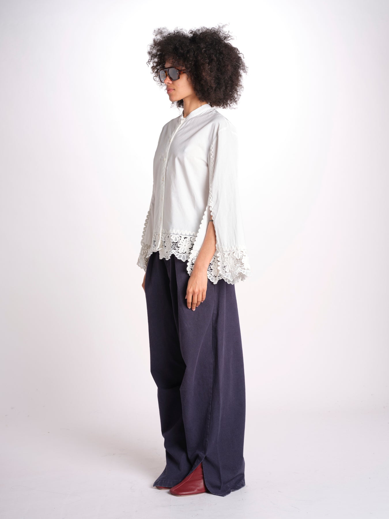 soutache blouse IYLA 056 WHITE sea ny 