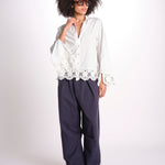 soutache blouse IYLA 056 WHITE sea ny 