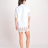 tunica con intarsi LEILA 730 WHITE sea ny 