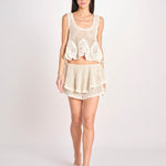 top in crochet MADELYN 735 CREAM sea ny 