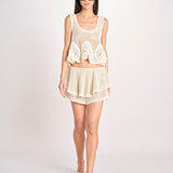 top in crochet MADELYN 735 CREAM sea ny 