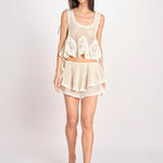 pantaloncini in crochet MADELYN SKORT 737 CREAM sea ny 