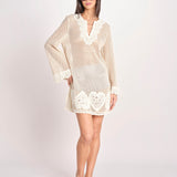 tunica in crochet MALYN TUNIC 736 CREAM sea ny 