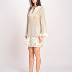 tunica in crochet MALYN TUNIC 736 CREAM sea ny 
