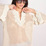 tunica in crochet MALYN TUNIC 736 CREAM sea ny 