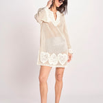 tunica in crochet MALYN TUNIC 736 CREAM sea ny 