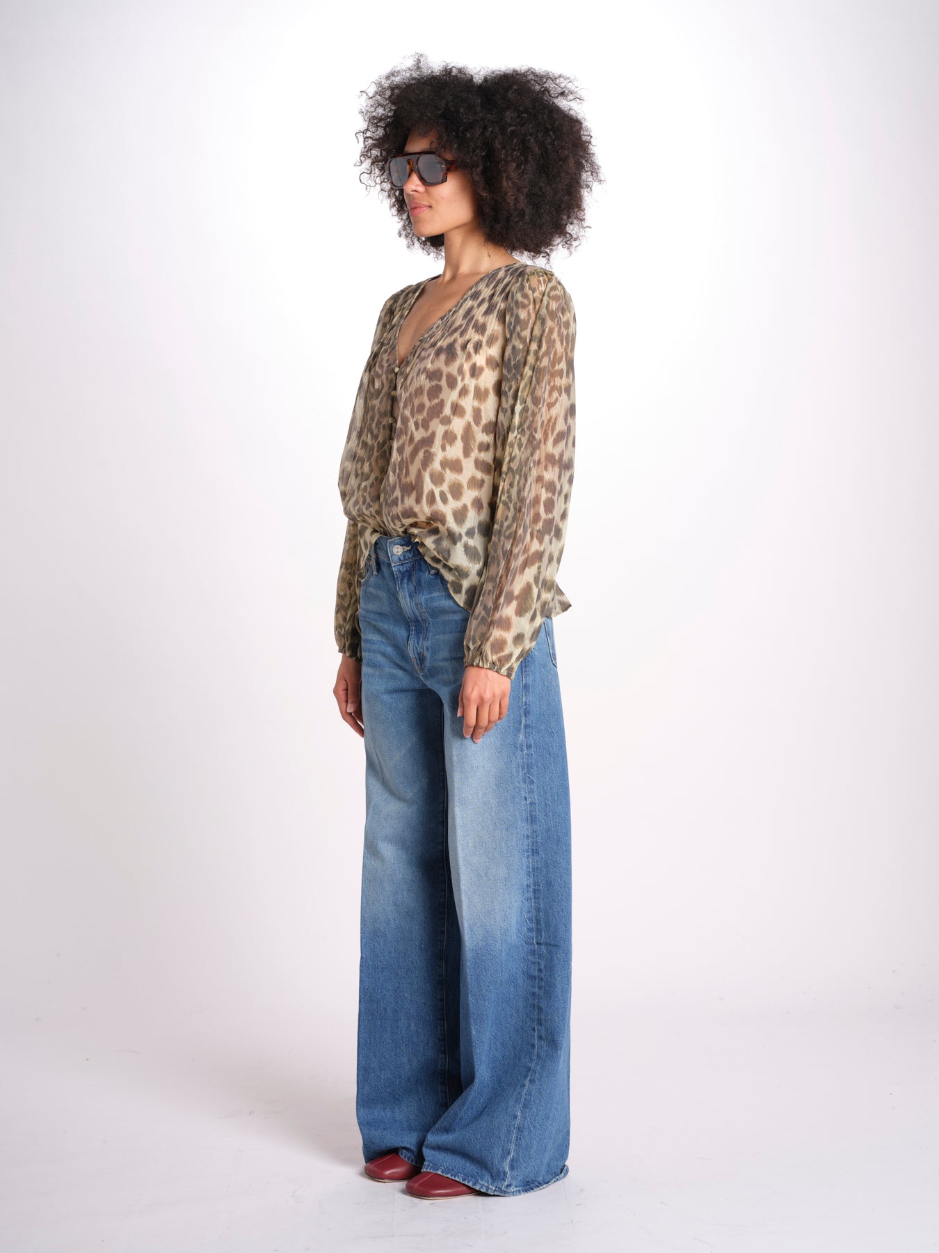 top scollo v PRINT027 CREAM sea ny 