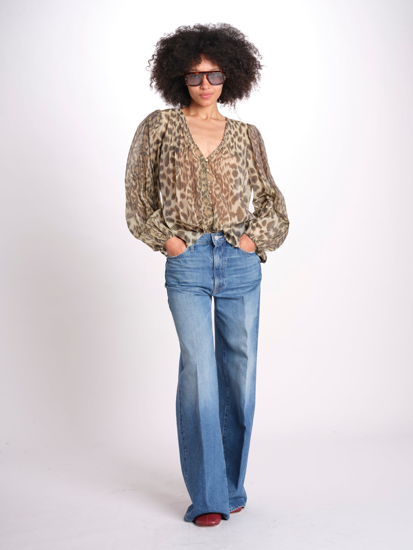 top scollo v PRINT027 CREAM sea ny 
