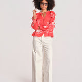 camicia con ricamo fiori SERAFINA 099 POPPY sea ny 