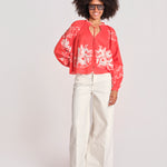 camicia con ricamo fiori SERAFINA 099 POPPY sea ny 