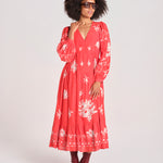 abito con ricamo fiori SERAFINA DRESS 100 POPPY sea ny 