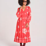 abito con ricamo fiori SERAFINA DRESS 100 POPPY sea ny 