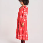 abito con ricamo fiori SERAFINA DRESS 100 POPPY sea ny 