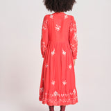 abito con ricamo fiori SERAFINA DRESS 100 POPPY sea ny 