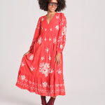 abito con ricamo fiori SERAFINA DRESS 100 POPPY sea ny 
