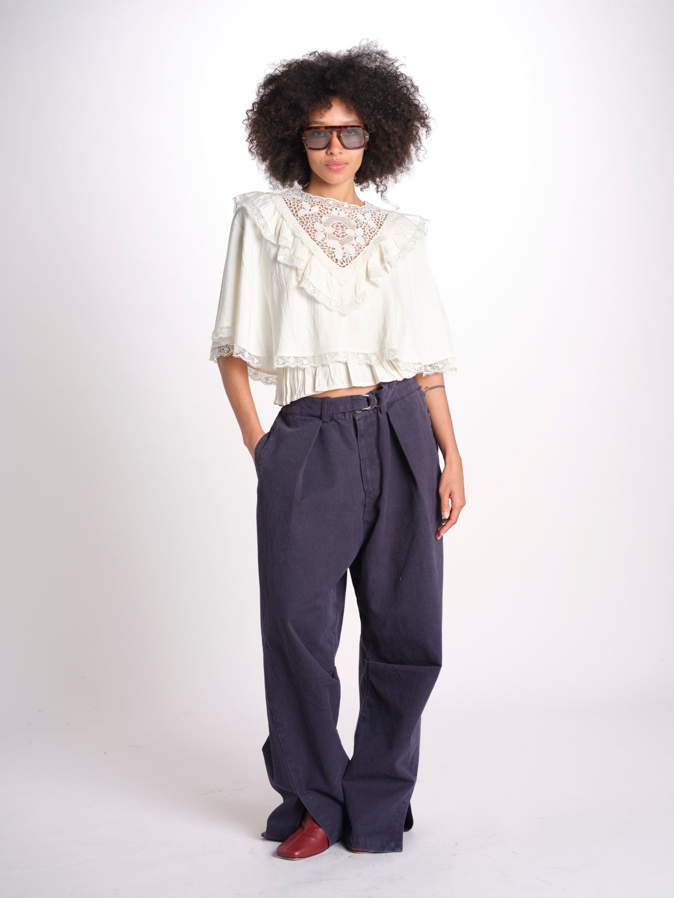 camicia lace capelet SHANNA121 CREAM sea ny 