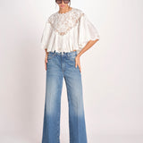 camicia cappa in pizzo SOFIA 042 CREAM sea ny 