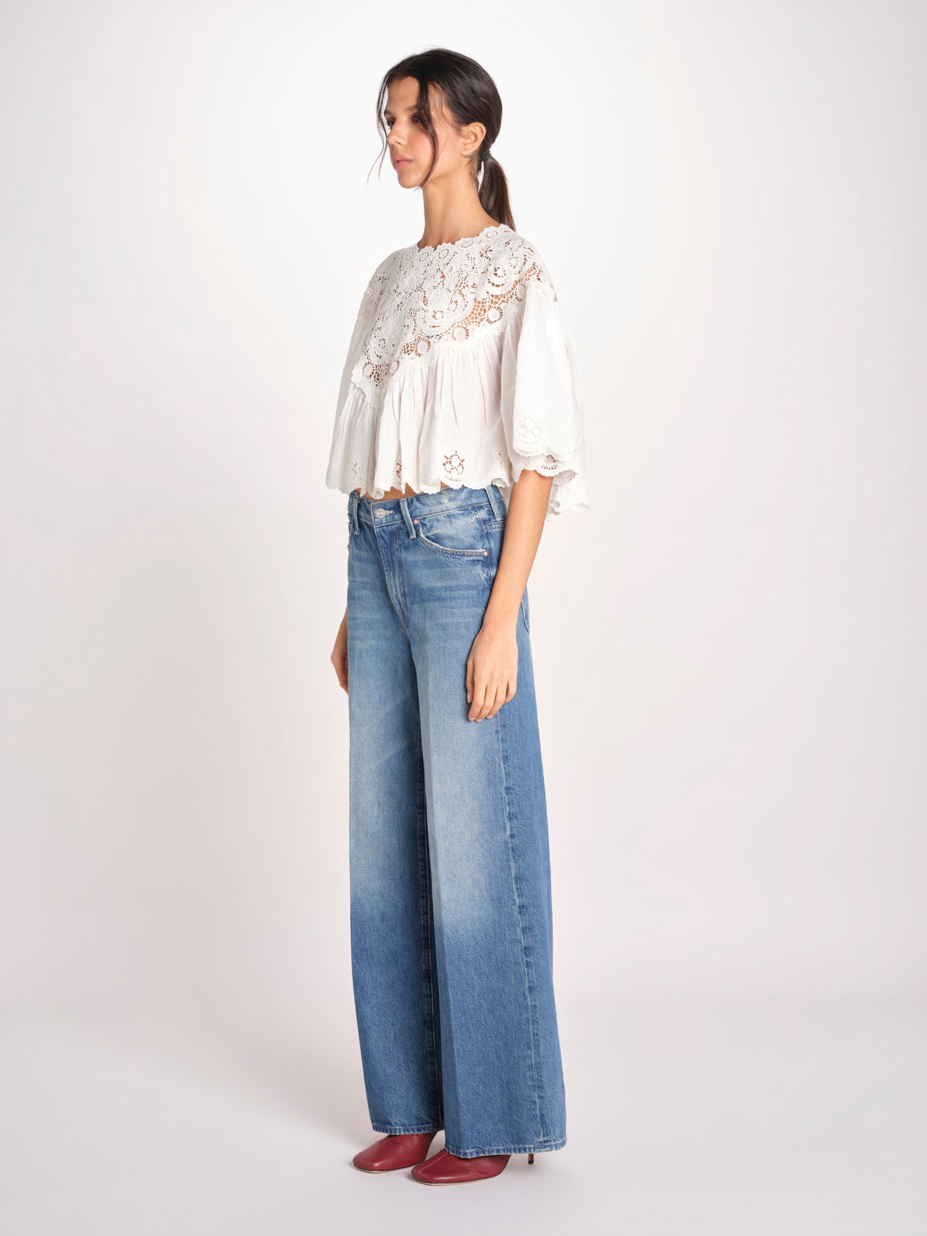 camicia cappa in pizzo SOFIA 042 CREAM sea ny 