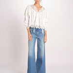 camicia a maniche lunghe in pizzo SOFIA 044 CREAM sea ny 