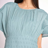 abito midi punto smoke VIOLET DRESS 112 BLUE sea ny 