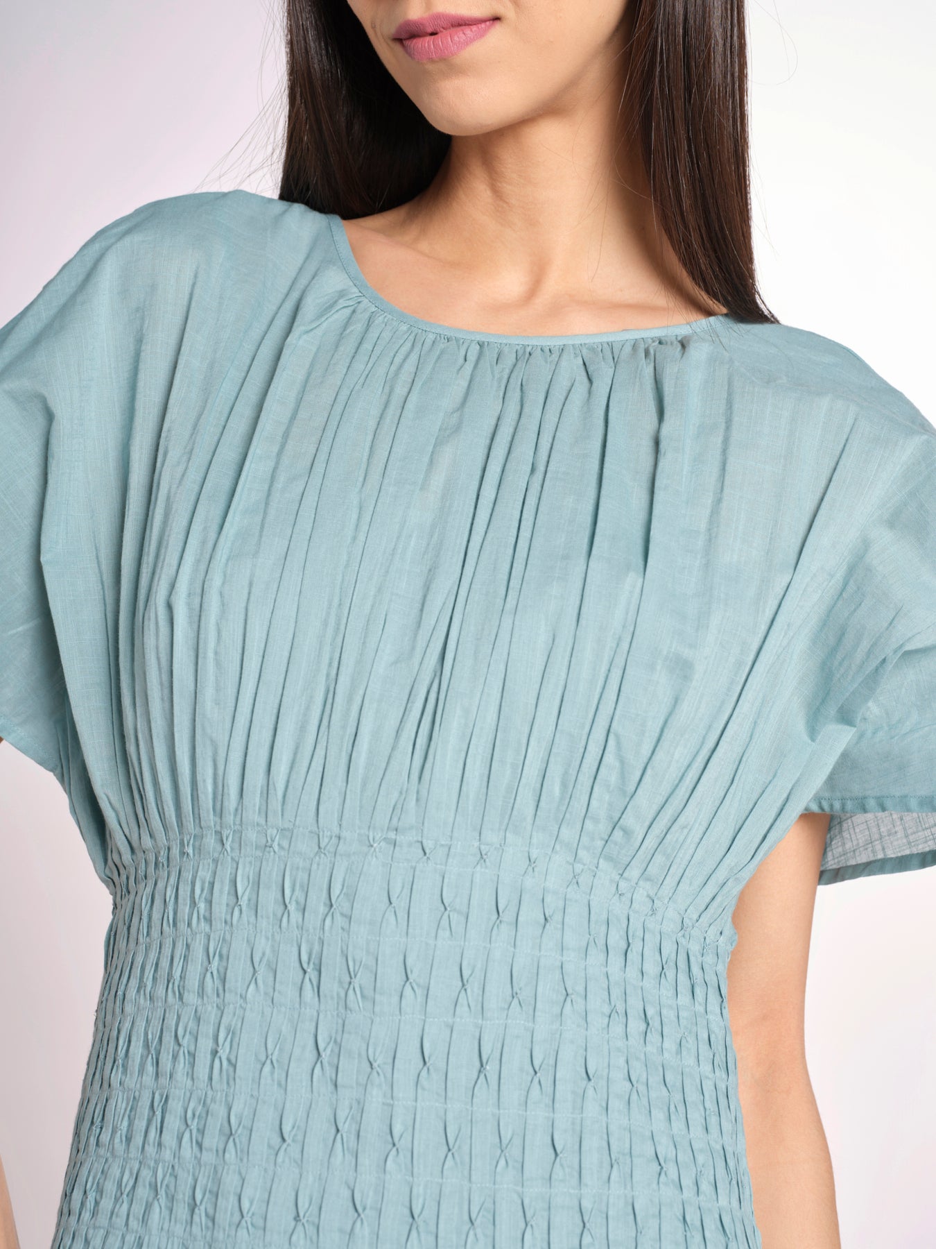 abito midi punto smoke VIOLET DRESS 112 BLUE sea ny 