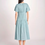 abito midi punto smoke VIOLET DRESS 112 BLUE sea ny 