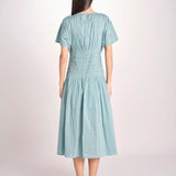 abito midi punto smoke VIOLET DRESS 112 BLUE sea ny 