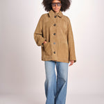 giacca in camoscio BLS0629VINCENZO SABLE ECR 4126S soeur 