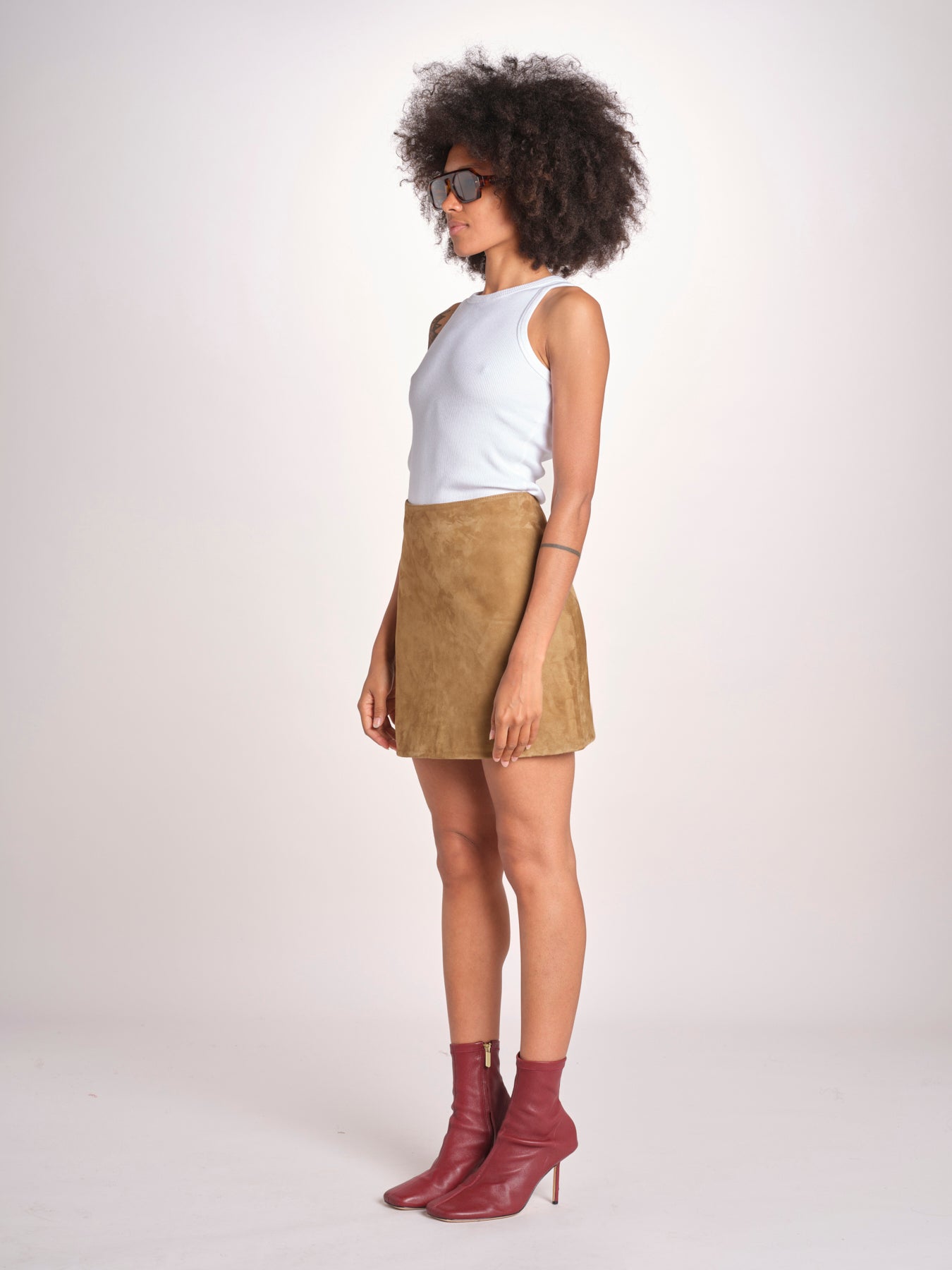 minigonna in camoscio JUP0883INNO SABLE ECR4126S soeur 