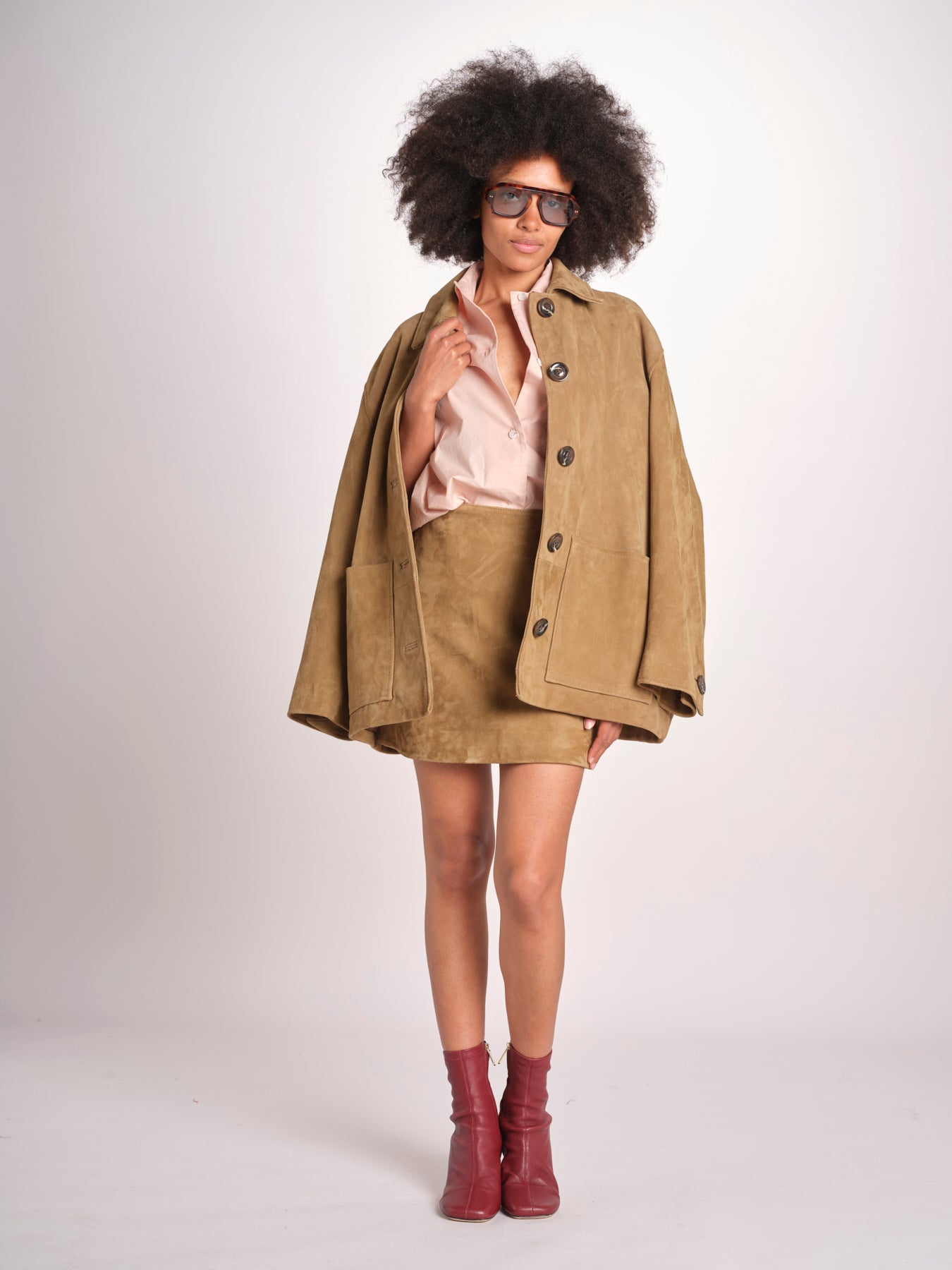 minigonna in camoscio JUP0883INNO SABLE ECR4126S soeur 