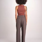 pantalone con pinces e risvolto PAN1319WATSON GRIS ANTHRACITE GRI0326S soeur 
