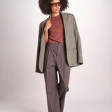 pantalone con pinces e risvolto PAN1319WATSON GRIS ANTHRACITE GRI0326S soeur 