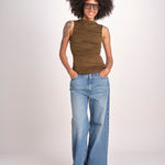 top in tulle TSH0624IRINA KAKI BRONZE KAKI1026S soeur 