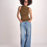 top in tulle TSH0624IRINA KAKI BRONZE KAKI1026S soeur 