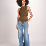 top in tulle TSH0624IRINA KAKI BRONZE KAKI1026S soeur 
