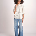 blousa con sciarpa TSH0720HELENA BLANC BLA0126S soeur 