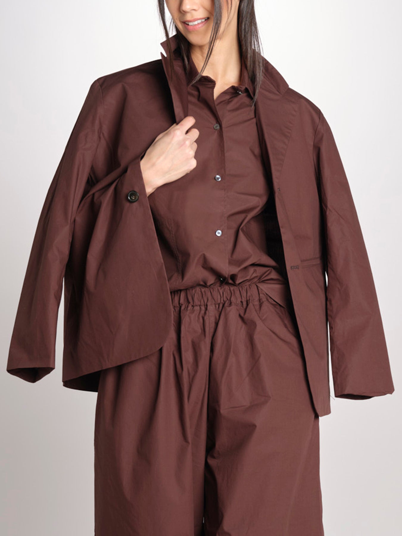 Blazer in cotone CYRANO CACAO sofie d'hoore 