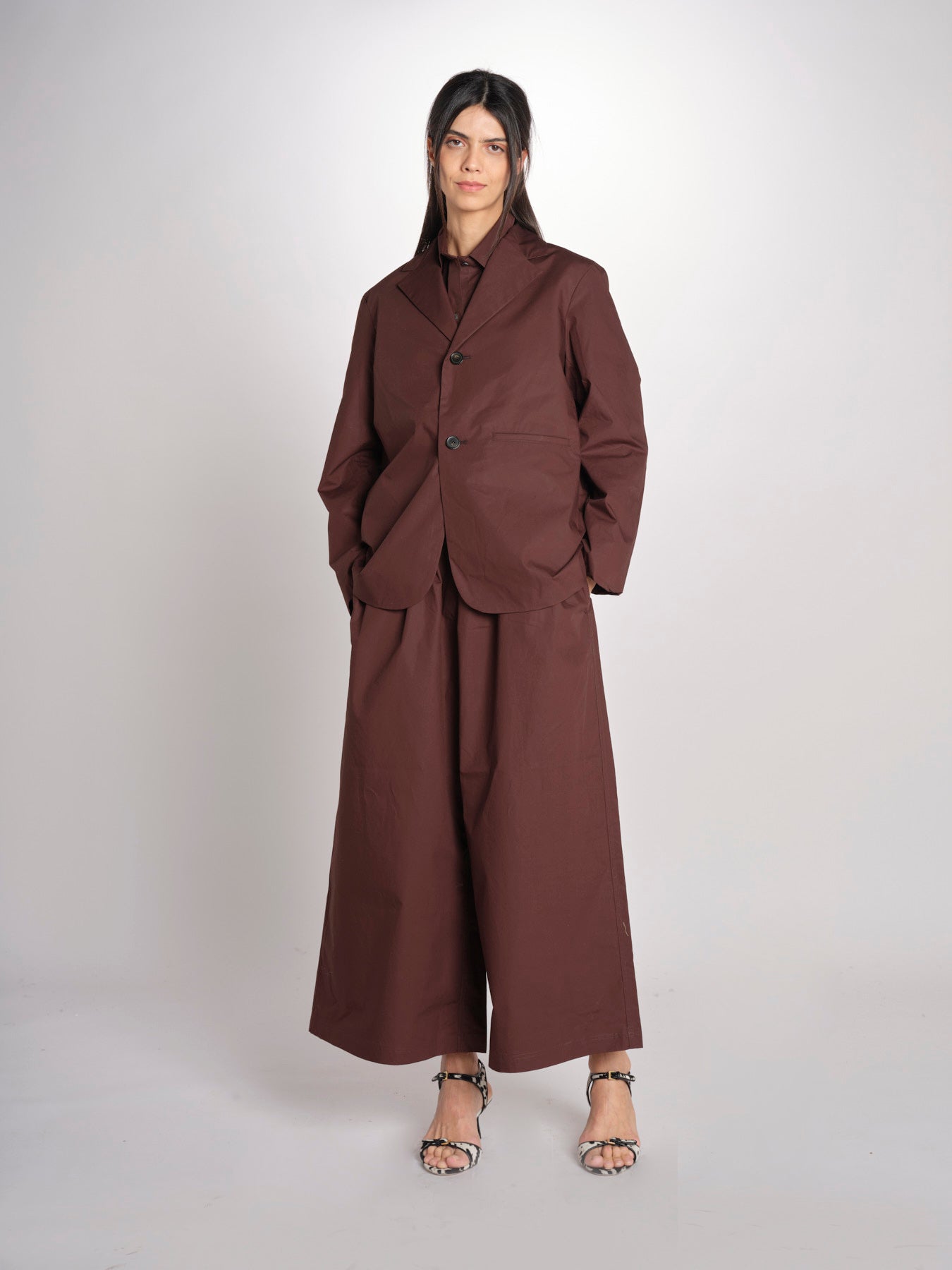 Blazer in cotone CYRANO CACAO sofie d'hoore 