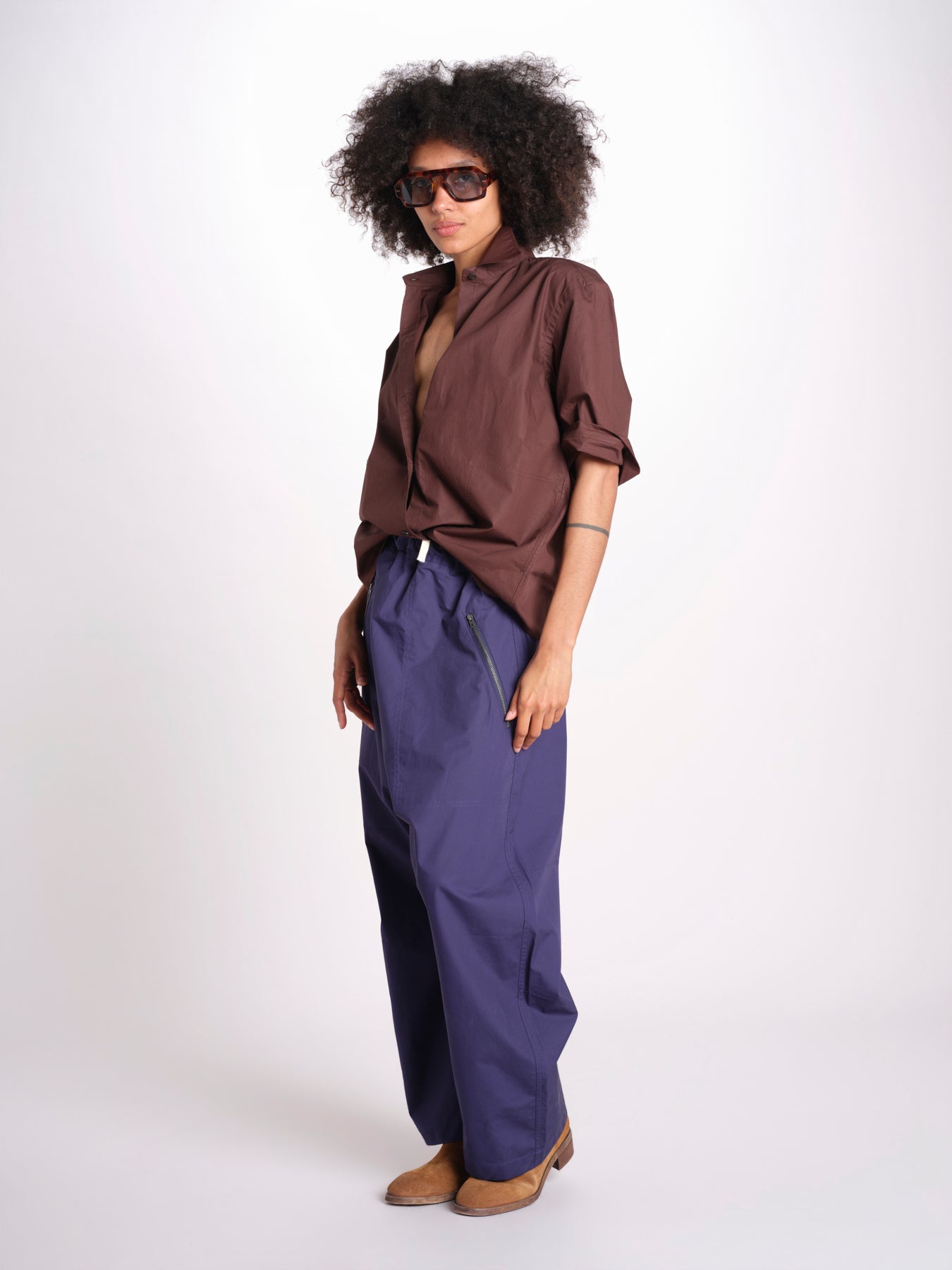 pantalone zip over in nylon PACK EBONY sofie d'hoore 