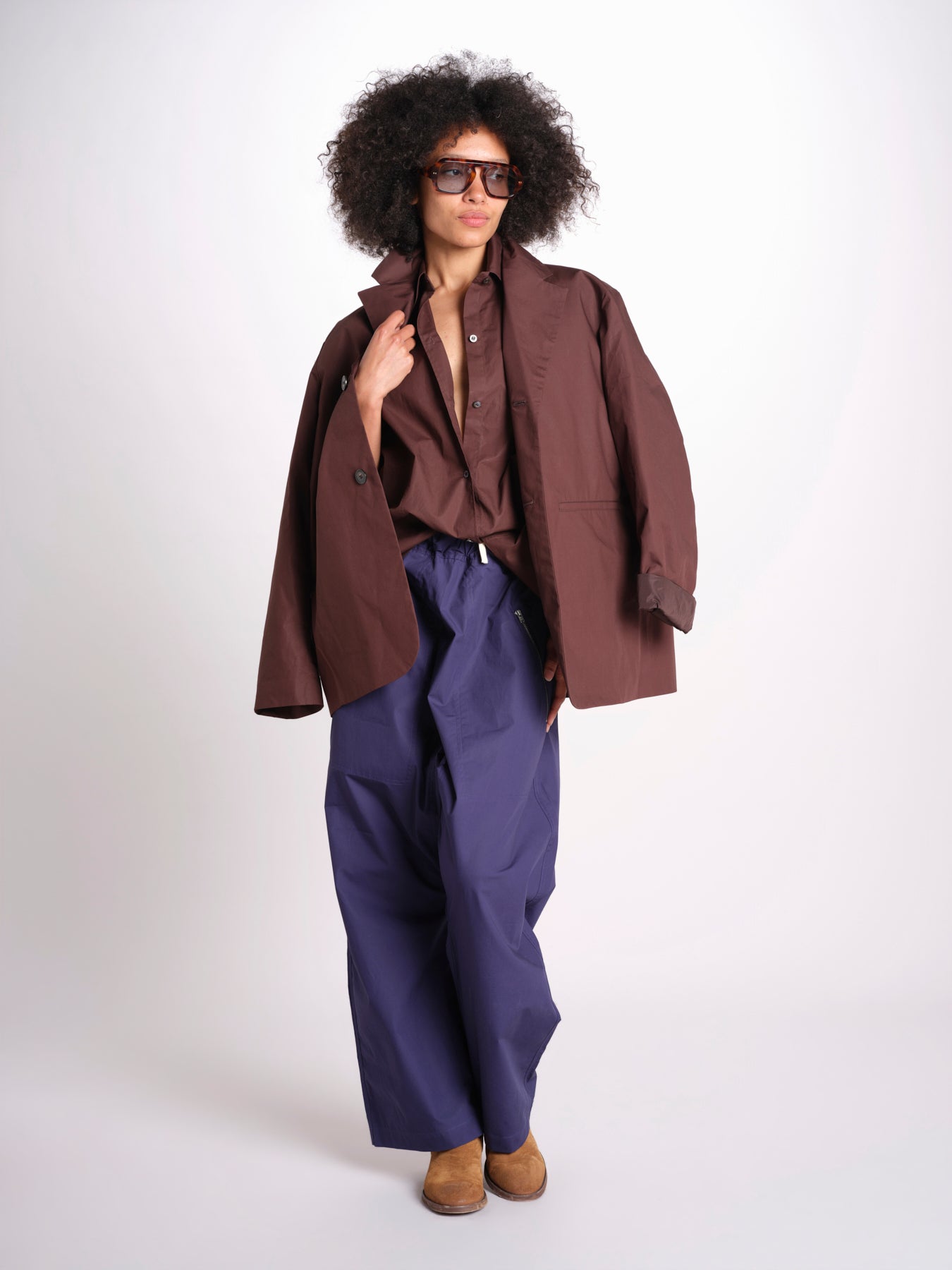 pantalone zip over in nylon PACK EBONY sofie d'hoore 