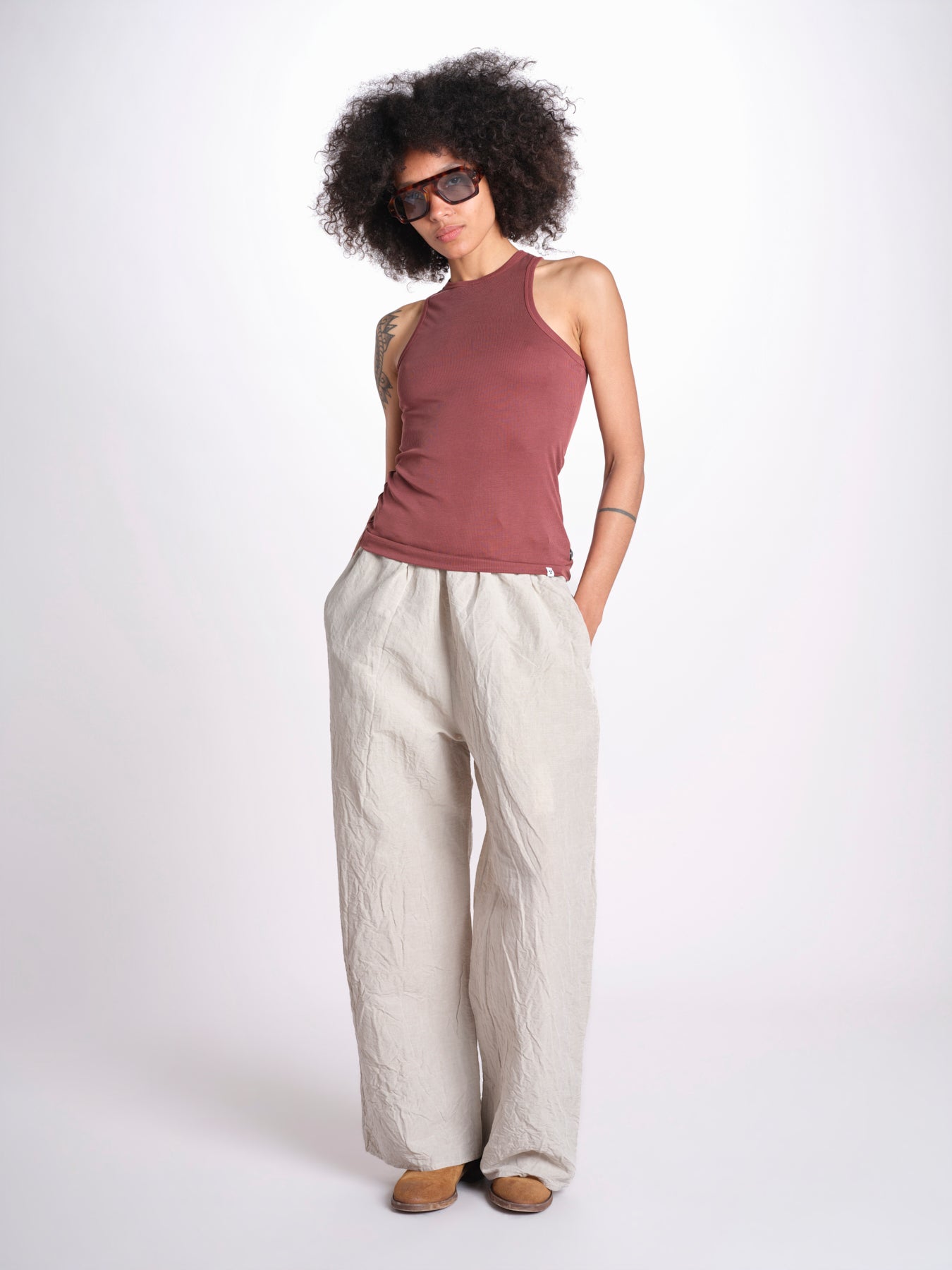 pantalone stropicciato PAVON NATURAL sofie d'hoore 
