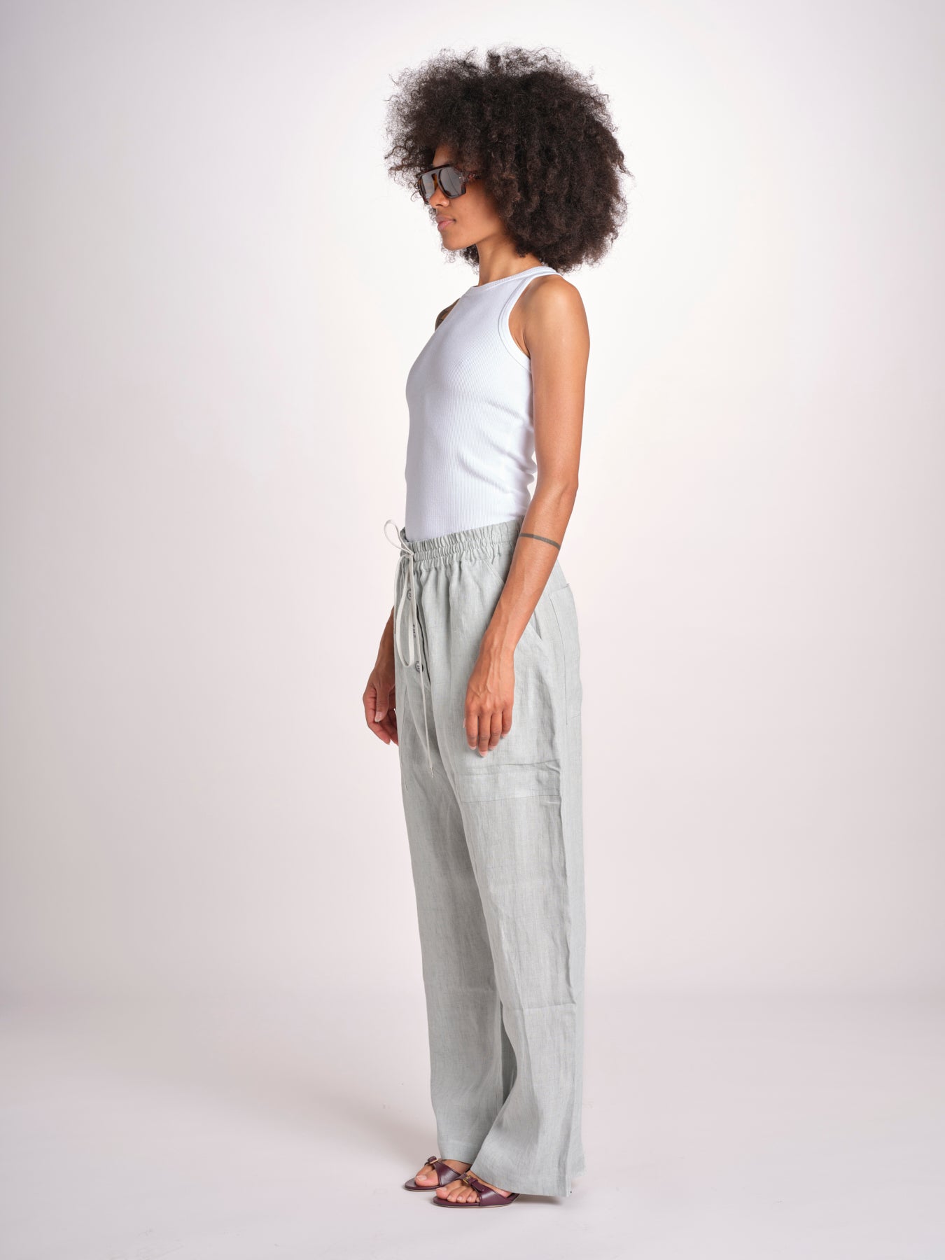 pantalone con bottone ATTIS SNW-1640 SPEARMINT studio nicholson 