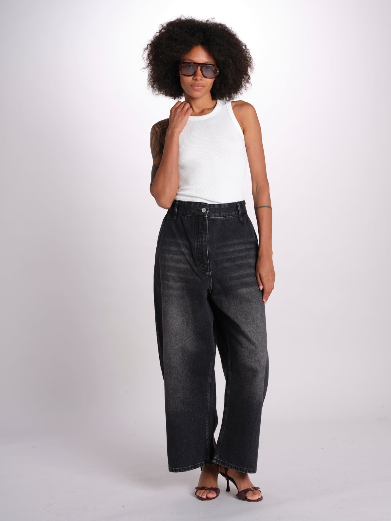 denim over CHALCO SNW-1417 WHASED BLACK studio nicholson 