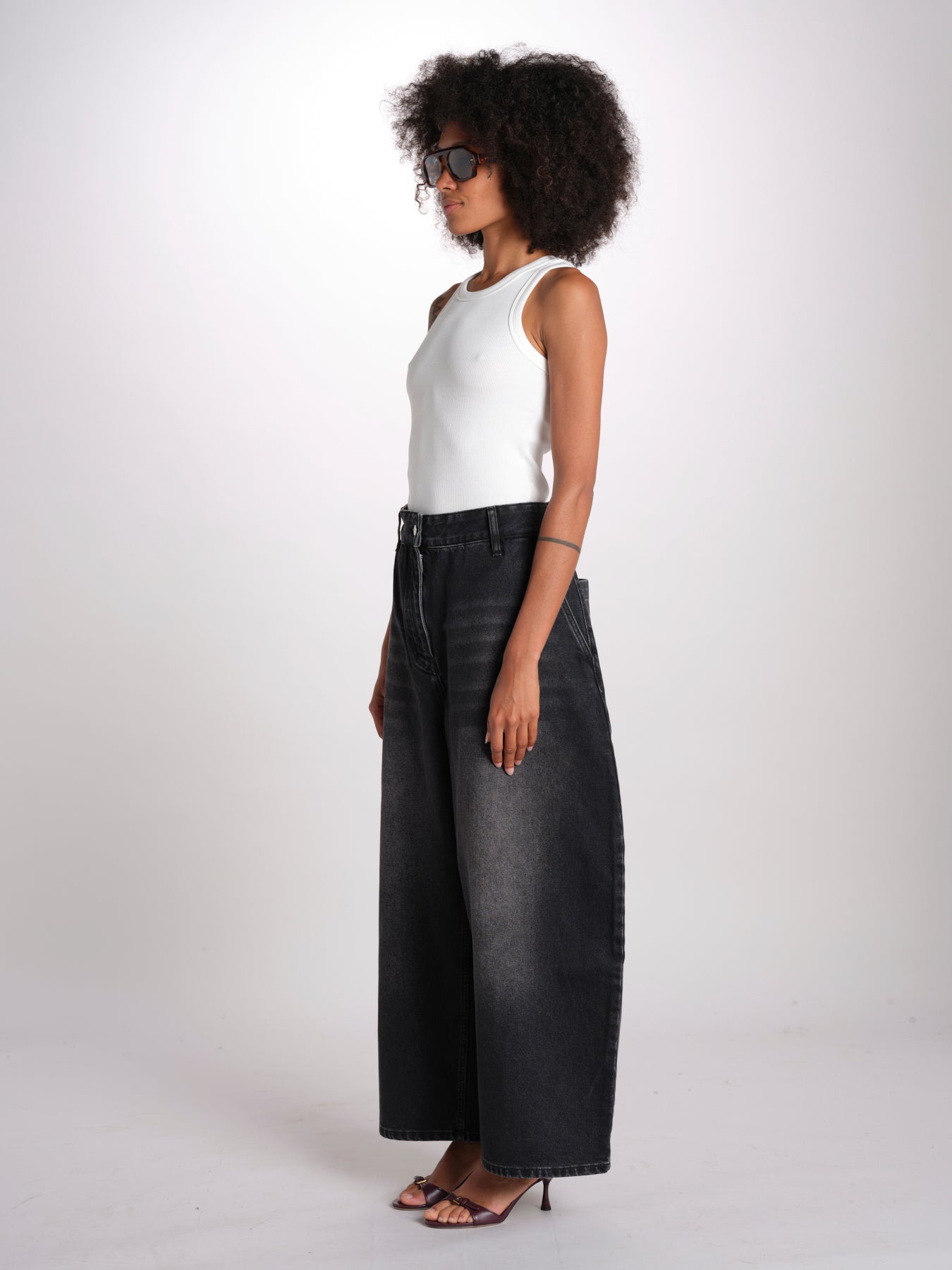 denim over CHALCO SNW-1417 WHASED BLACK studio nicholson 