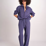 camicia uomo con impunture LOURO 1479 INDIGO studio nicholson 