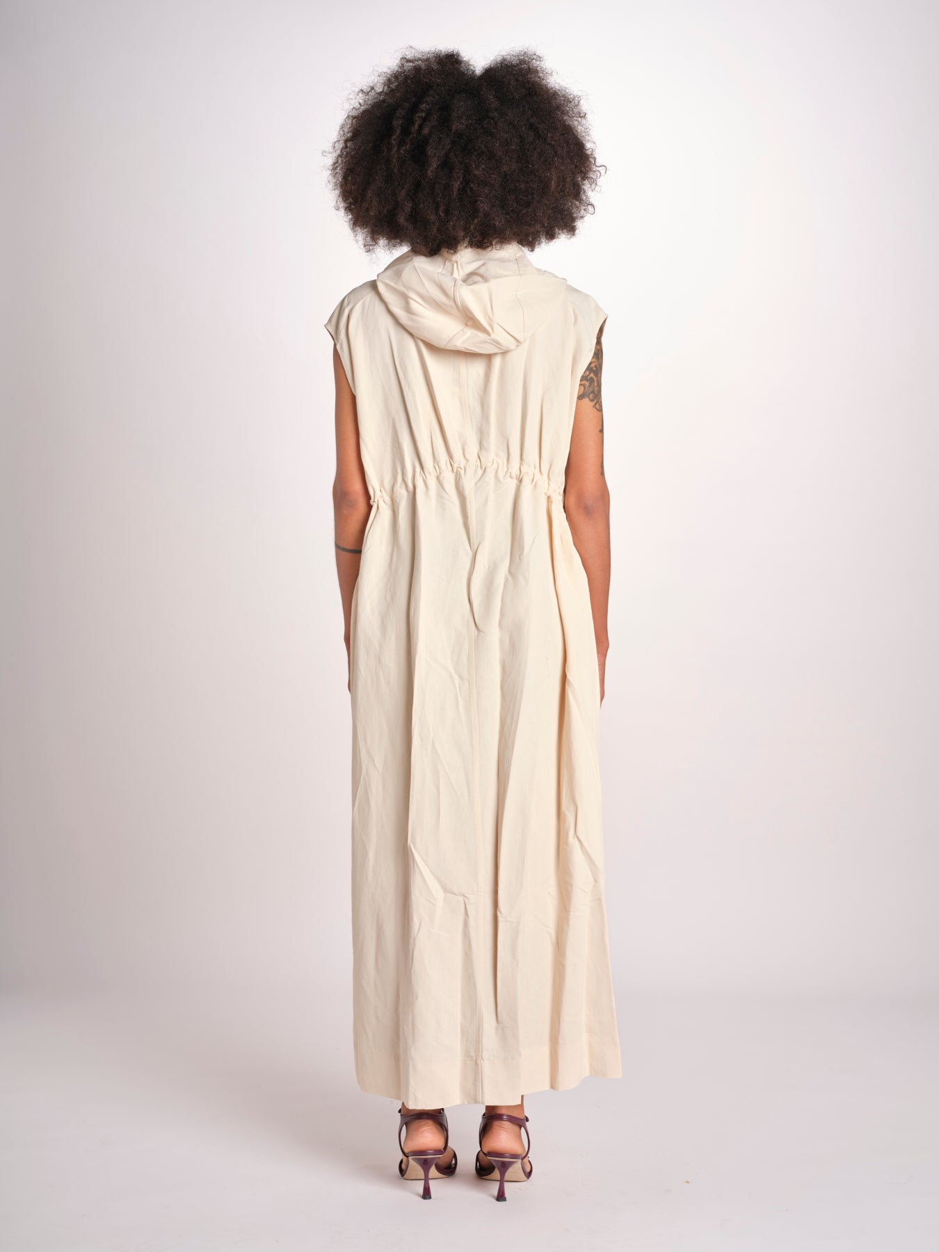 gilet lungo con cappuccio MATURIN 1195 CANVAS studio nicholson 