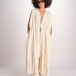 gilet lungo con cappuccio MATURIN 1195 CANVAS studio nicholson 