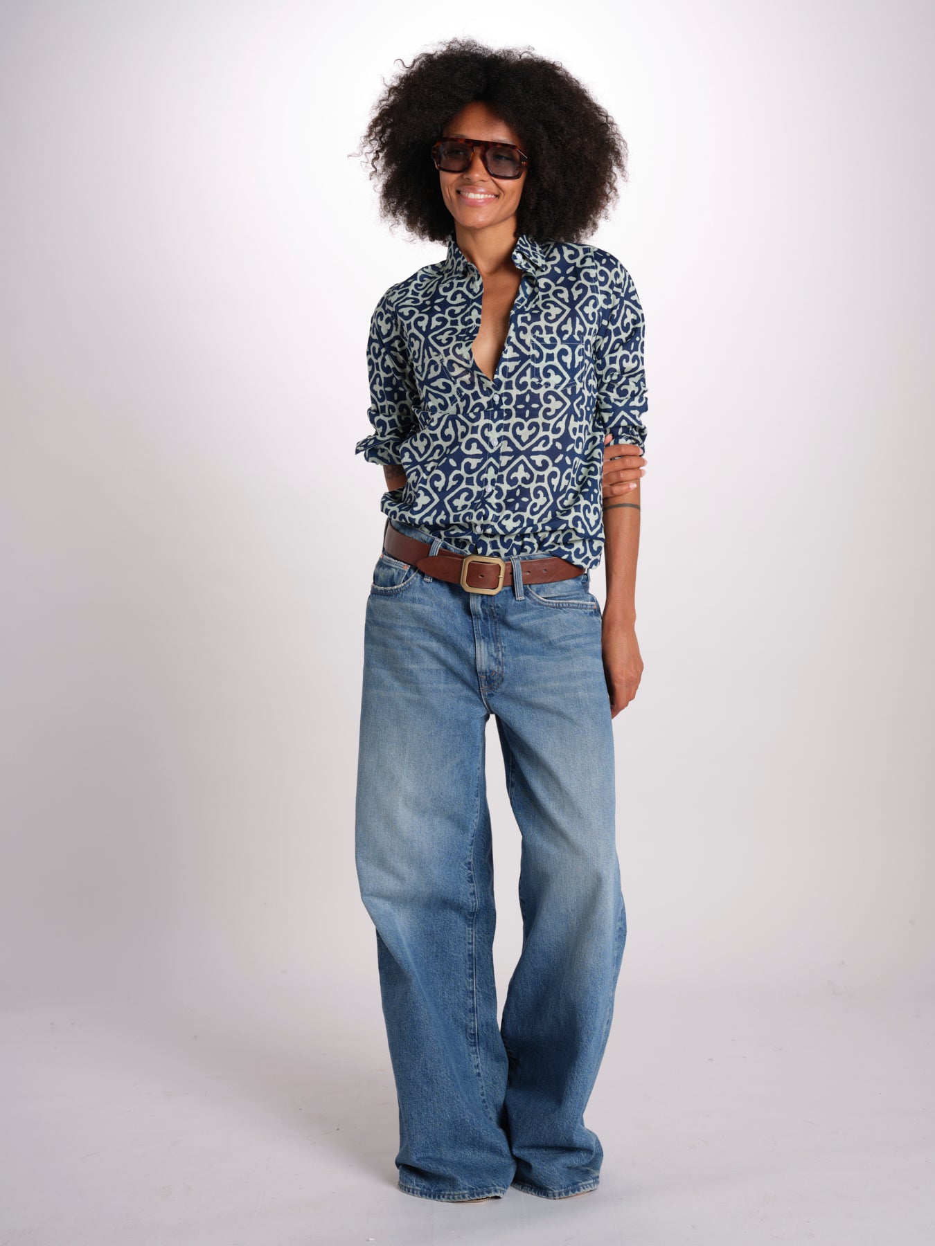 camicia GSPRO-02I NAVY terre rouge 