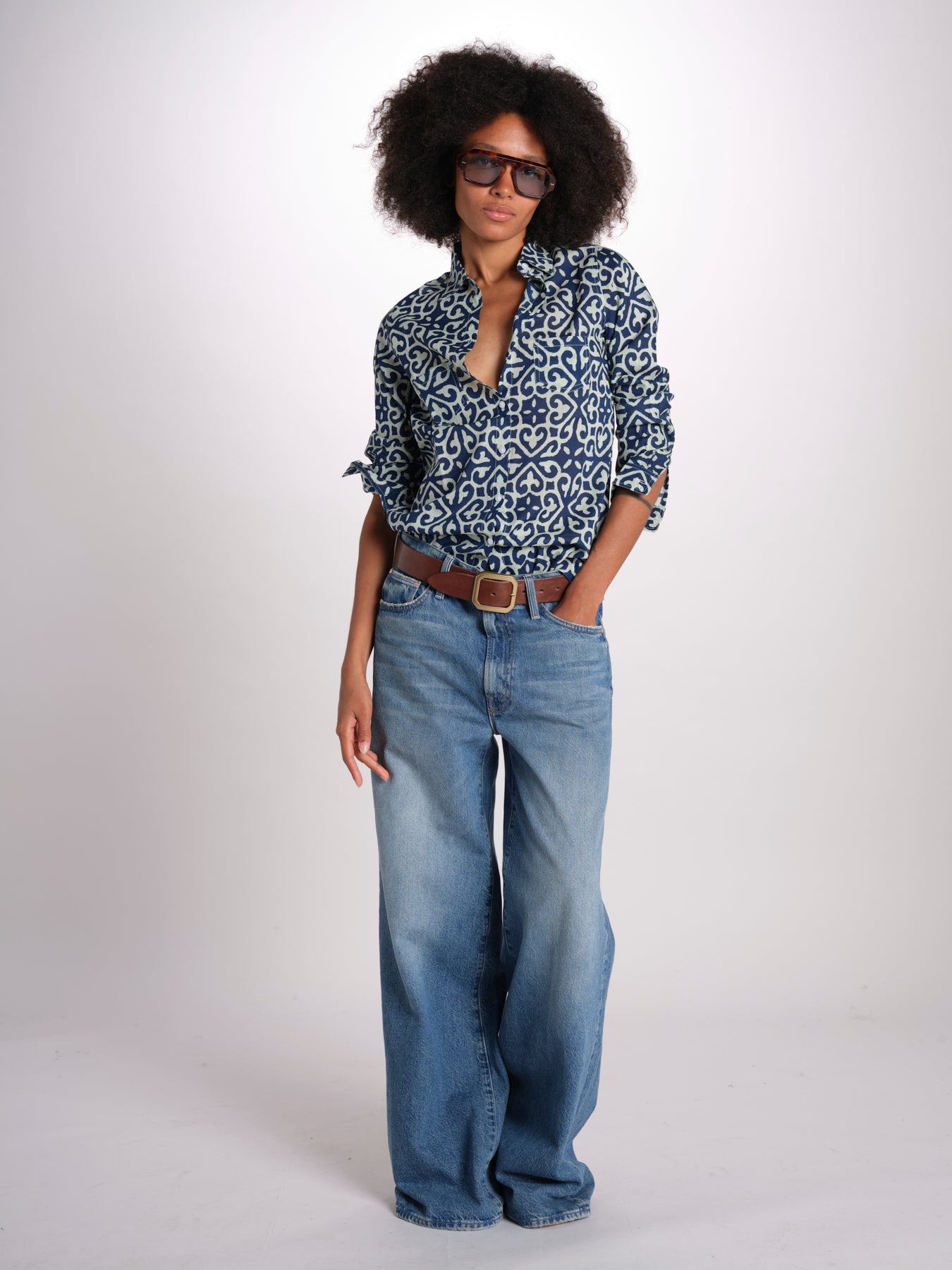 camicia GSPRO-02I NAVY terre rouge 