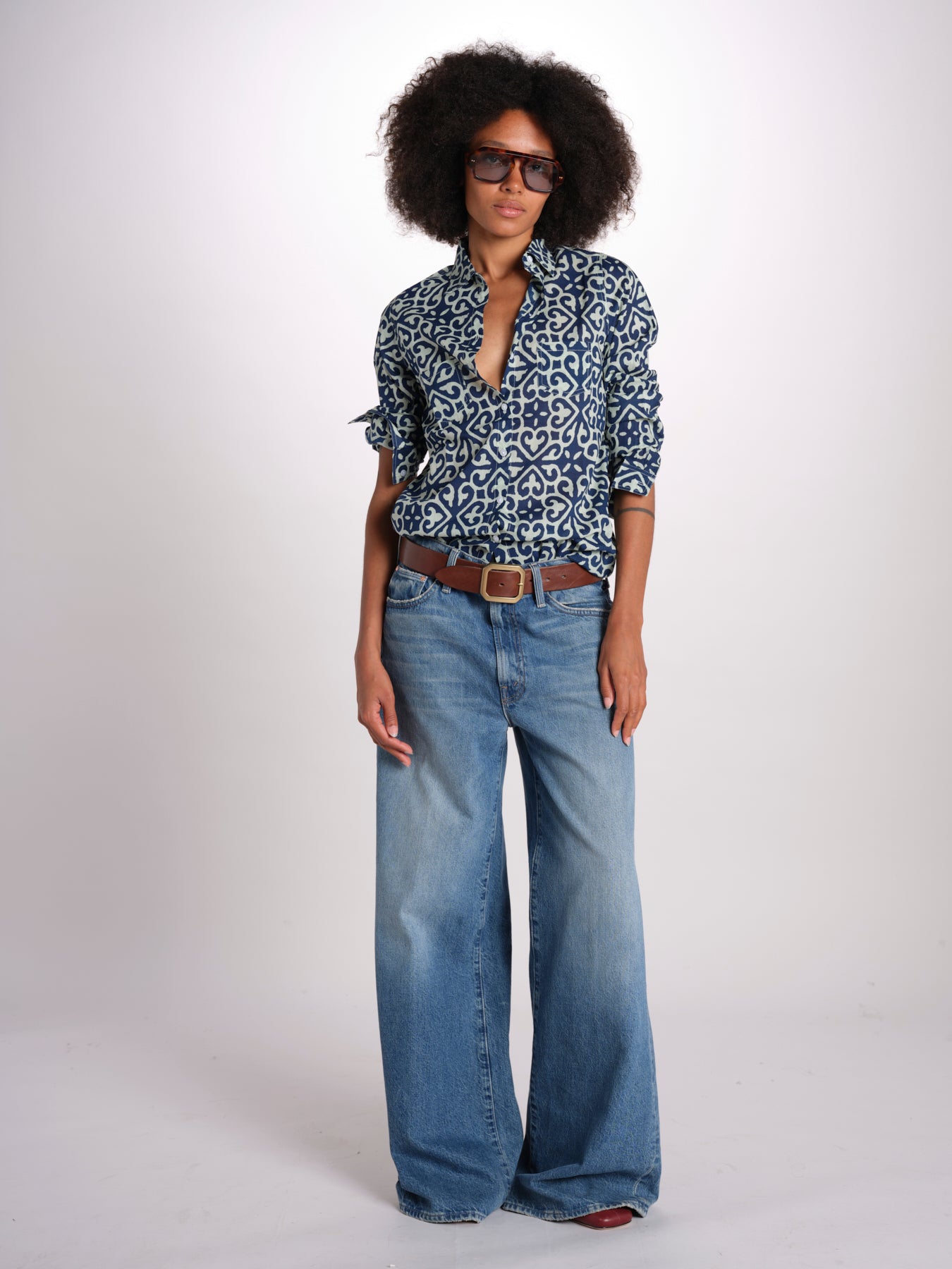 camicia GSPRO-02I NAVY terre rouge 